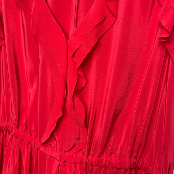 NWT LOFT Red Silk Sleeveless Dress Size 12 - Picture 4 of 7